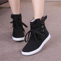 CODtianjia6731 Womens Ankle Boots Korean-Style High-Top Soft Bottom