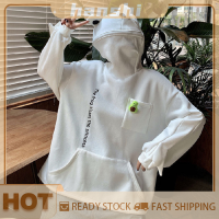 hanshi [2023 new HOT FASHION] lazlook เสื้อกันหนาวแขนยาวมีฮู้ดลายการ์ตูนกบตลกสำหรับฤดูใบไม้ร่วง