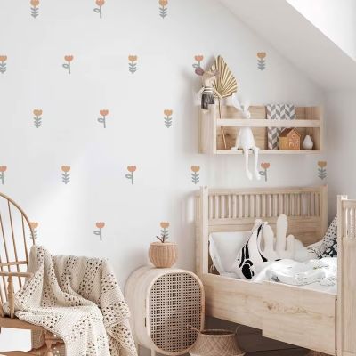 【LZ】℗❍  Vinyl Boho Flower Peel   Stick Wall Decals Easy to Clean Wall Stickers Waterproof Bedroom Babys Room Nursery Decor Children