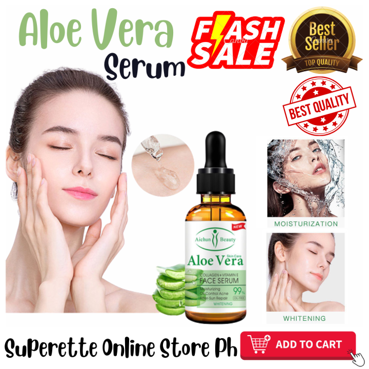 Aloe Vera Face Serum Perfecting Vitamin C Serum Face Whitening Essence Brighten Skin Facial Skin