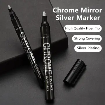 Chrome Mirror Reflective Marker Silver Marker Liquid Pen Craftwork Paint  -*