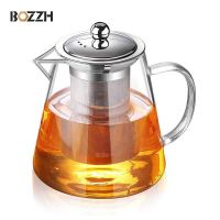 BOZZH Heat Resistant Glass Teapot With Stainless Steel Infuser Heat-resistant Flower Tea Pot Oolong Puer Kettle Glass Teapot