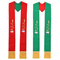 โบสถ์ขโมยพระสำหรับ Chasuble สวดมนต์ปลาเย็บปักถักร้อยย้อนกลับขโมยด้วยพู่9201