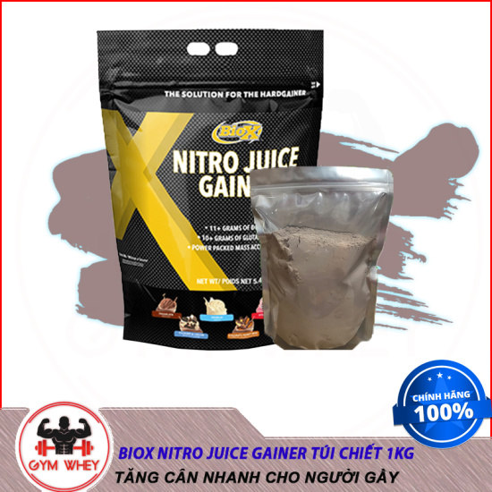 Gói dùng thử sữa dinh dưỡng tăng cân tăng cơ biox nitro juice gainer 1kg - ảnh sản phẩm 1