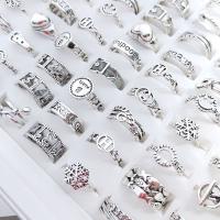 Retro Style Antique Silver Plated Trendy Open Girls Ring Net Red Index Finger Ring Cross-border Export Small Jewelry Night Market Supply