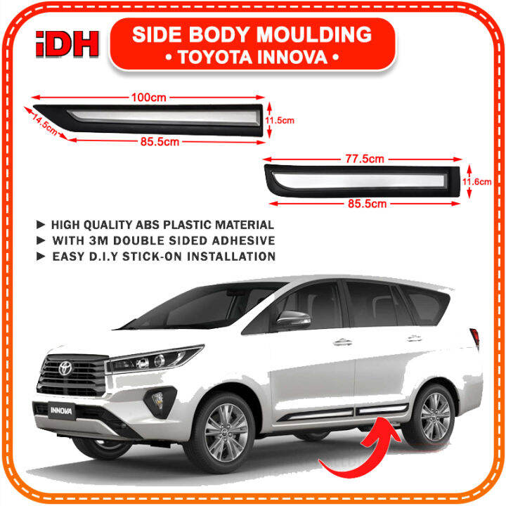 Toyota Innova Side Body Moulding 20162021 (Two Toned) Cladding