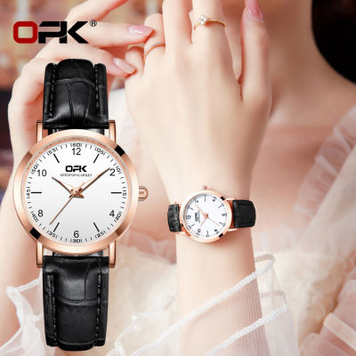 OPK Brand Watch For Women Sale Now Korea Style Quartz Leather Casual Cute Student Luminous Waterproof Birthday Gift For Women