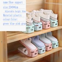 【Cloth the whole world】 Shoebox ที่แขวนรองเท้าที่ปรับได้ทนทานออแกไนเซอร์รองเท้าที่รองรับสล็อต Space Saving Cabinet Closet Stand Shoebox Shoebox