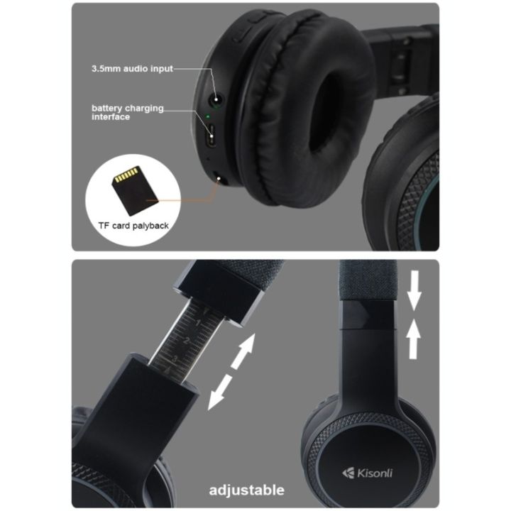 หูฟังไร้สายเสียงดี-wireless-headphone-kisonli-รุ่น-a6-งานดีมากกก-พร้อมส่ง