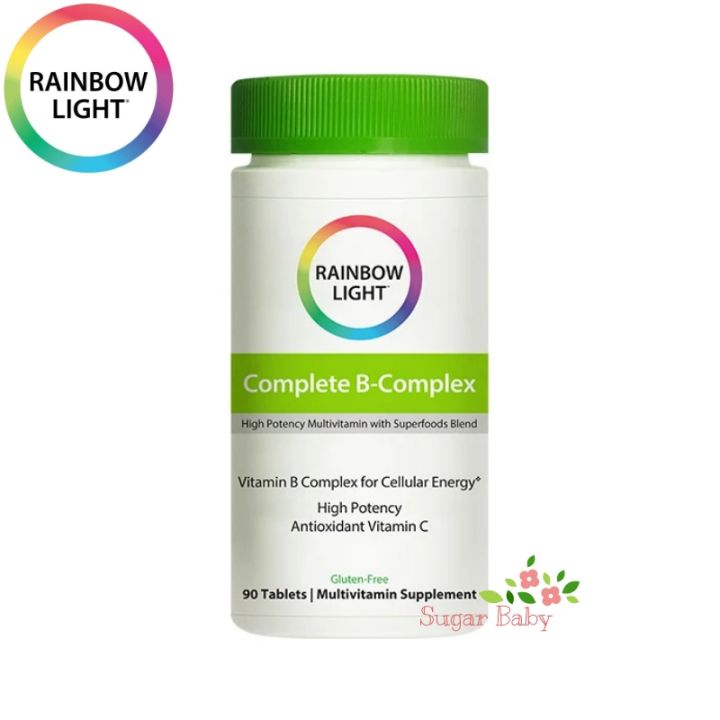 rainbow-light-complete-b-complex-90-tablets-วิตามินบีคอมเพล็กซ์-วิตามินบีรวม-90-เม็ด