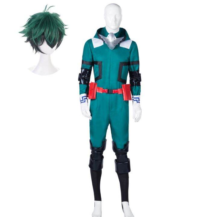 Midoriya Izuku Cosplay Costume My Hero Academia Carnival Uniform Wig