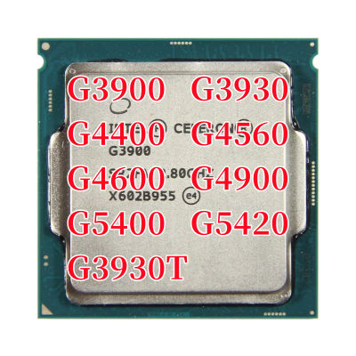 Celeron ถาด G3900 G3930 G4560 G4600 G3930T G5420เครื่องประมวลผลซีพียูสองคอร์ถาด SR2HV LGA 1151