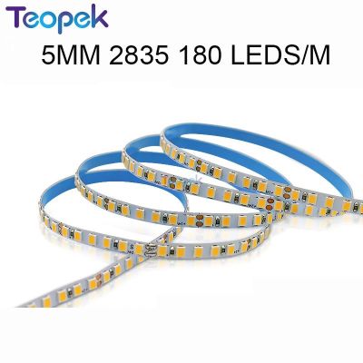 CRI80 2835 Led Strip 180 leds/M Cool White /Warm White 5mm Width PCB Flexible Tape Rope Stripe LED Light DC 12V 24V