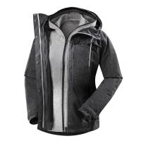 เสื้อแจ็คเก็ตแบบ 3-IN-1 สำหรับผู้หญิง WOMENS TREKKING 3-IN-1 JACKET TRAVEL 100 DARK GREY FORCLAZ