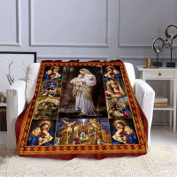 Jesus Mother Blessed Virgin Mary Blanket Classic Christian Pray Blanket Bedroom Living Room Sofa Office Travel Multi functional Personality Gift Blanket M137