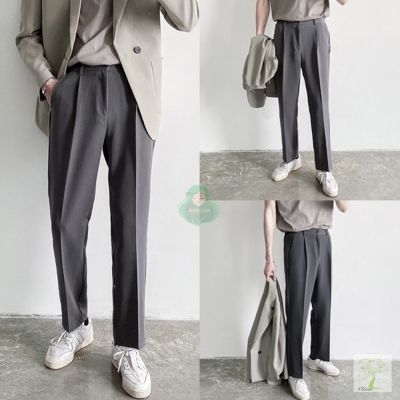 กางเกงขายาว✨ GMPM0020✨ กางเกงลำลองผู้ชาย สไตล์เกาหลี gray, Black, cream S-XXL กางเกงใส่ทำงาน