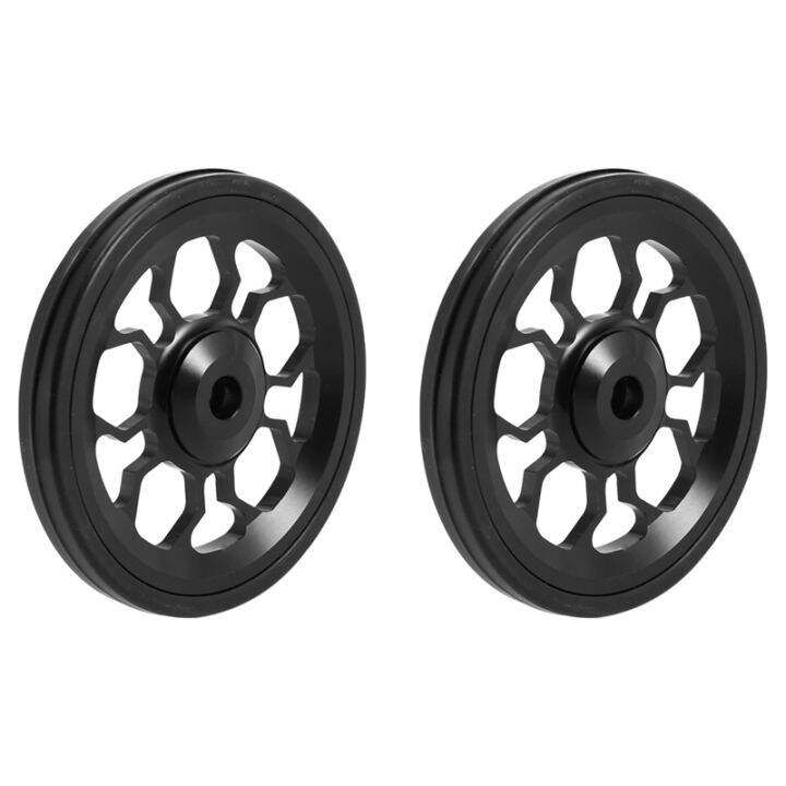2X Folding Bike Easy Wheel for Brompton Aluminum Alloy Easywheel