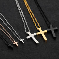 【CW】Small Children Boy Girl Silver Color Cross Charm Pendant Necklace for Girl Gift Stainless Steel Black Rose Gold Fashion Jewelry