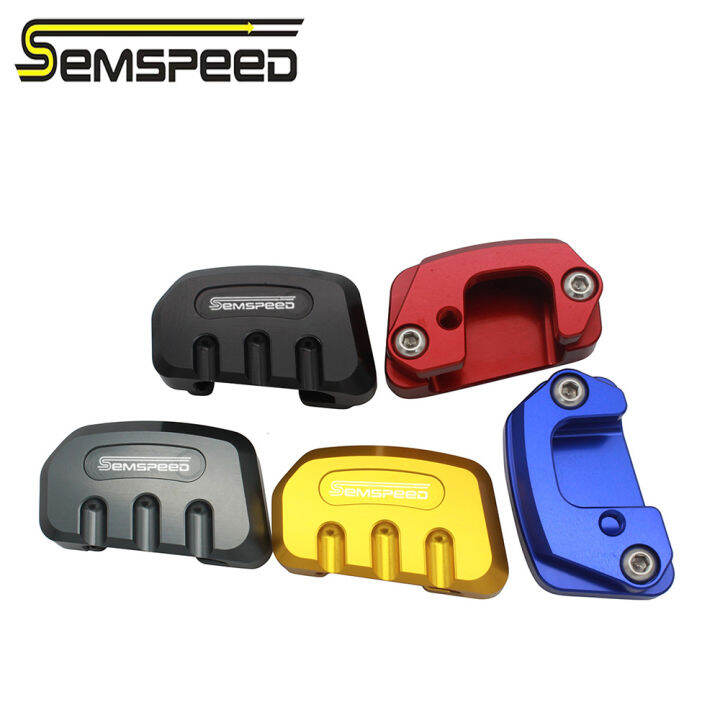 SEMSPEED Motorcycle Side Foot Kick Stand Kickstand Enlarge Extension