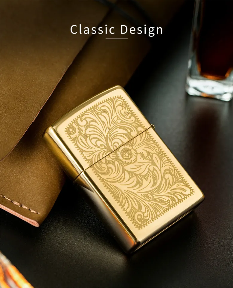 Zippo Venetian Lighter High Polish Brass 352B