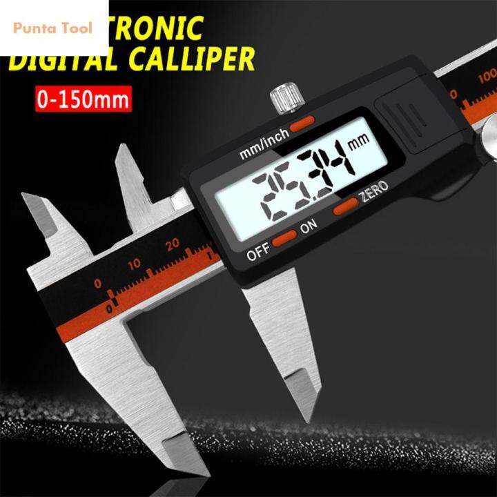 thumbnail image 2 of Buy Digital Caliper, Micrometer Vernier Calipers 6 Inch/150 Mm Stainless Steel Caliper Measuring Tool With Extra Large Lcd Screen Inch Metric Conversion 2 of 14