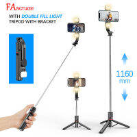 FANGTUOSI 1160มม. รุ่นขยาย Bluetooth Selfie Stick เติมแสงขาตั้งกล้องพร้อมรีโมทชัตเตอร์สำหรับ Android IOS 2022ล่าสุดร้อน