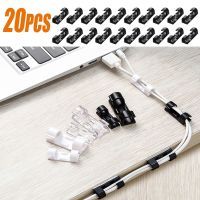 20Pcs Cable Organizer Cable Clips Self adhesive Wire Organizer Line Clip Buckle Clips Wall Holding Charging Data Line Wire Clamp