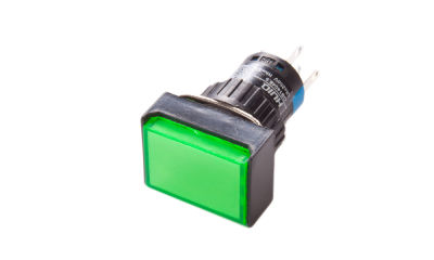 SPST momentary switch 250V 3A (Square Green) - COSW-0410