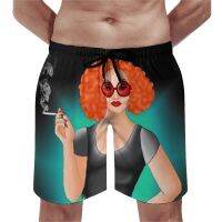 กางเกงขาสั้นยิม Jinkx Monsoon Smoke Retro กางเกงว่ายน้ำ Drag Queen ชาย Quick Dry Running Surf แฟชั่นกางเกงขาสั้นชายหาดขนาดบวก