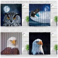 【CW】♈  Animals Pattern Printing Curtain Personality Screens Shower Curtains With Hooks