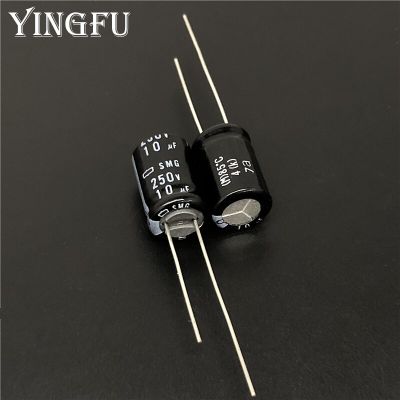 100pcs 10uF 250V Japan NCC SMG Series 10x16mm 250V10uF Aluminum Electrolytic Capacitor