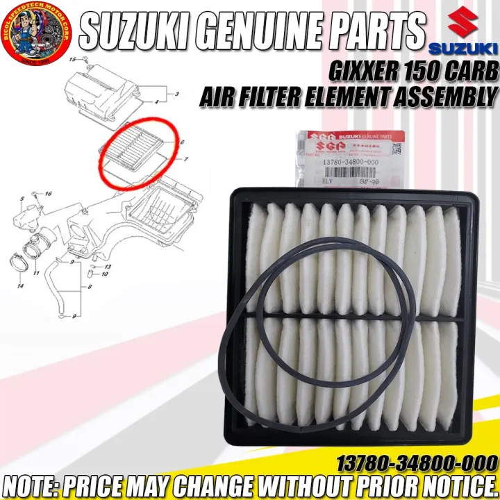 【factory outlet】 GIXXER 150 CARB AIR FILTER ELEMENT ASSEMBLY (SGP