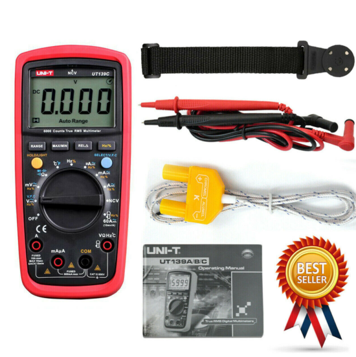 UT139E True RMS Digital Multimeter Temperature Probe LPF pass filter