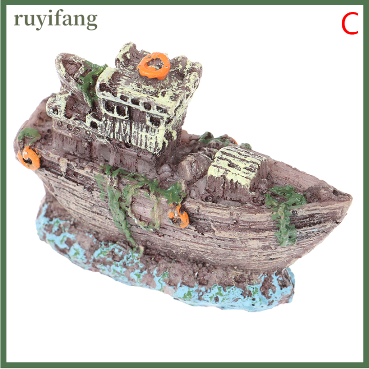 ruyifang-เรซินตกแต่งเรือโจรสลัดเรือตู้ปลาตกแต่งเรือ