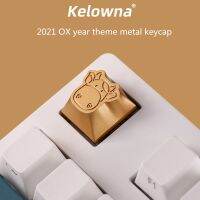 （Miss qis keycap）2021ปีของวัวธีม MetalCap CNC Anodic ออกซิเดชันอลูมิเนียมปุ่มกดสำหรับ R4 KeyboardProfile กล