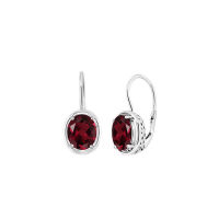 GSK Earrings Womens 3.6 Carat Red Garnet 925 Sterling Silver Long Color Gem Earrings Imported from the United States TKQE TKQE LRKD LRKD