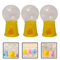 WINOMO 3PCS MINI GUMBALLS MOCHINES TOYS Plastic Candy Dispenser Candy Candy Catcher Machines สำหรับเด็ก