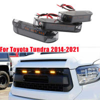 3Pcs Car Front Grille LED Light for Toyota Tundra 2014-2021 Grille Amber Light DRL Decorative Light Waterproof IP67