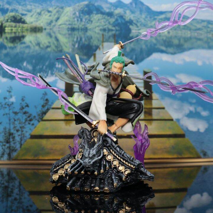 ZM6J3J Three Sword Flow PVC Samurai Ryuma Miniatures Roronoa Zoro