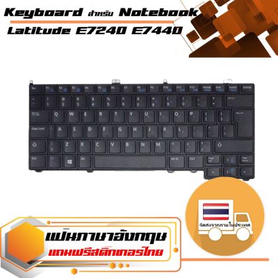 สินค้าคุณสมบัติเทียบเท่า คีย์บอร์ด เดลล์ - Dell keyboard (แป้นอังกฤษ) สำหรับรุ่น Latitude E7240 E7440