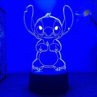 Cartoon  Stitch Figurine 3D LED Light Children LED Night Light USB LED Table Lamp for Bedroom Decoration Chirstmas Gift Night Lights