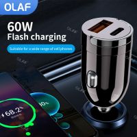 QC3.0ตัวชาร์จไฟสำหรับ Iphone เร็วตัวชาร์จแบบมีไฟ Olaf 60W/115W USB PD ขนาดเล็กประเภท C โทรศัพท์ในรถยนต์ Huawei Samsung ที่ชาร์จสำหรับ Xiaomi