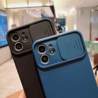 Casing Silikon Cair Perlindungan Lensa Kamera untuk iPhone 11 12 Pro Max 8 7 6 Plus Xr Xs Max X 14 13 12 Penutup Tekan dan Tarik Lensa