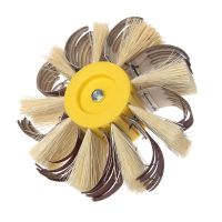 Shaft Mounted Sisal Emery Cloth Bristle Grinding Buffing Brush Polishing Wheel