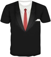 KYKU Tuxedo T Shirts for Men Tux Costume Suit and Tie Tee Shirt Gifts T-Shirt