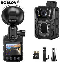 BOBLOV WD1 อุปกรณ์กล้องตำรวจขนาดเล็กแบบพกพาสำหรับ Body Mini Action Police Camera HD 1080P Night Version 64GB 2100Mah 10H Recording เคลื่อนไหวบันทึกวิดีโอเครื่องบันทึกเสียง DVR Video Recorder กล้องวิดีโอกล้องวิดีโอ Motor Dash Cam for Vlogging