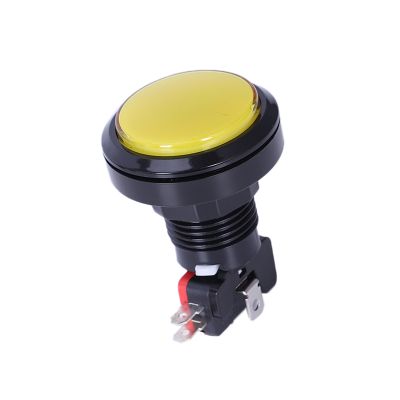 5 pcs 1 inch Round Lit Illuminated Arcade Video Game Push Button Switch with LED Light Lamp yellow