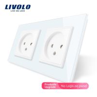 มาตรฐานอียู Livolo หน้าจอโทรศัพท์เต้าเสียบไฟอิสราเอลคู่ Ac 100 ~ 250V 16a ปลั๊กไฟติดผนังเต้าเสียบไฟ Vl-c7c2il-11/12/13/15แผงผนัง