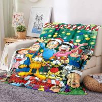 Get Cozy and Comfy with Garfield Cartoon Animation Movie Blanket - Perfect for Sofa, Office, Nap, and Air Conditioning  88