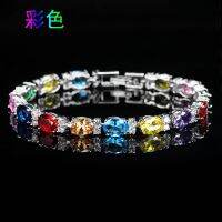 6Mm Crystal Rhinestone Set Womens Bracelet Anti Fatigue Wedding Anniversary Party  High End Jewelry Gift